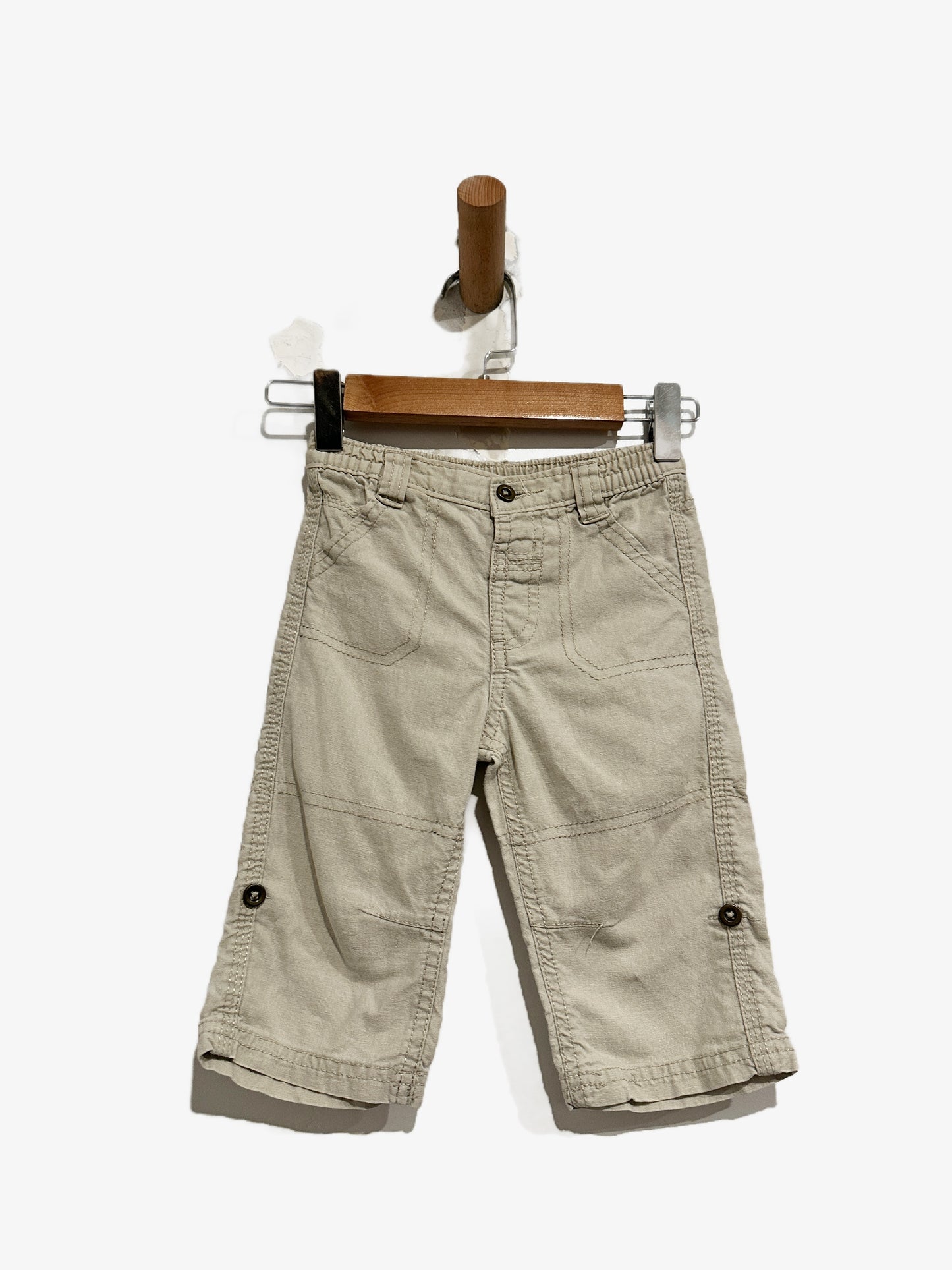 George Beige Linen Blend Pants - 6-9M