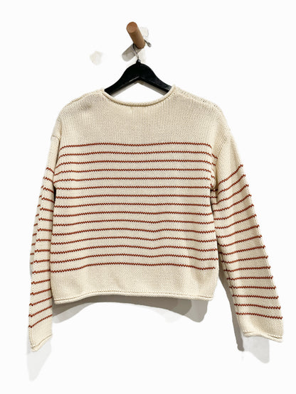 Rylee + Cru Jacques Sweater Poppy Stripe - XS