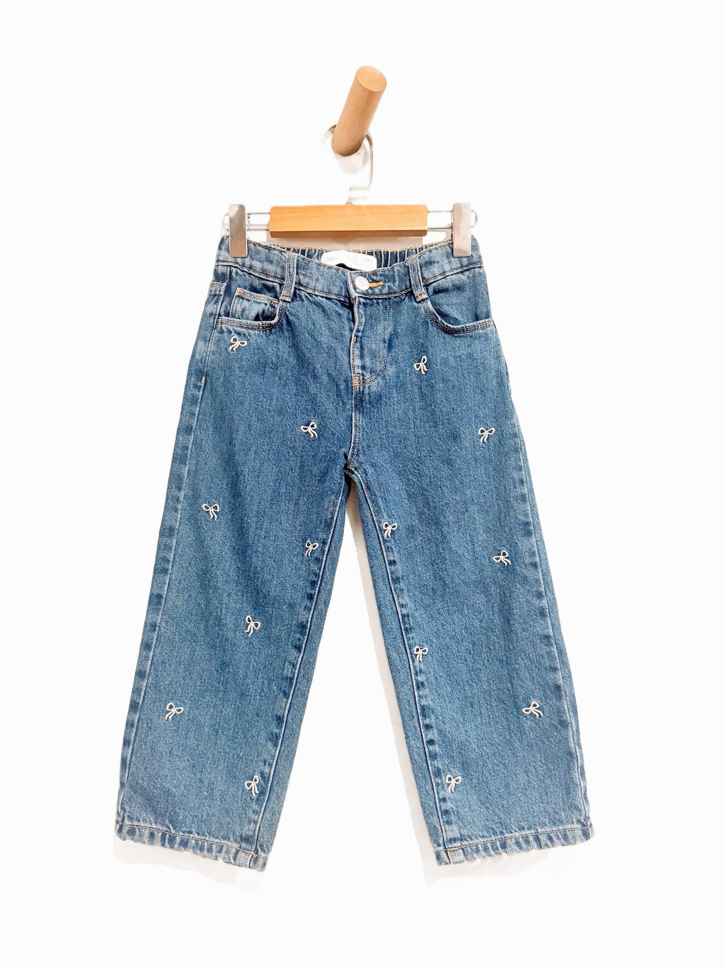 Zara Kids Bow Embroidered Jeans - 4