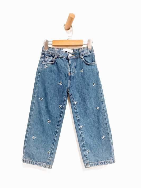 Zara Kids Bow Embroidered Jeans - 4