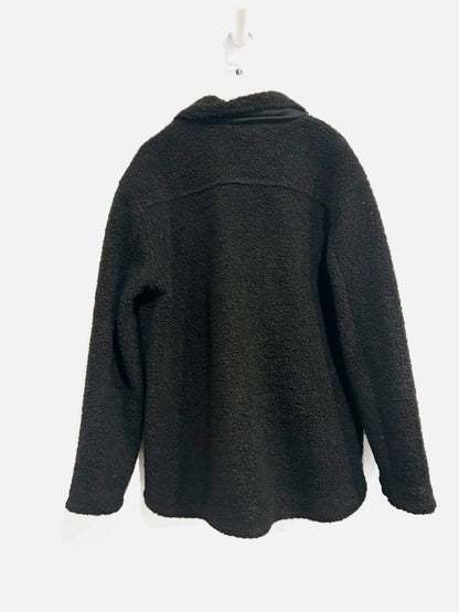 Banana Republic Black Sherpa Button Down - Small