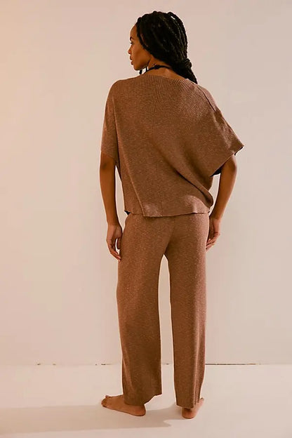 Free People Beach Jaclyn Knit Pants in Raw Umber - XL