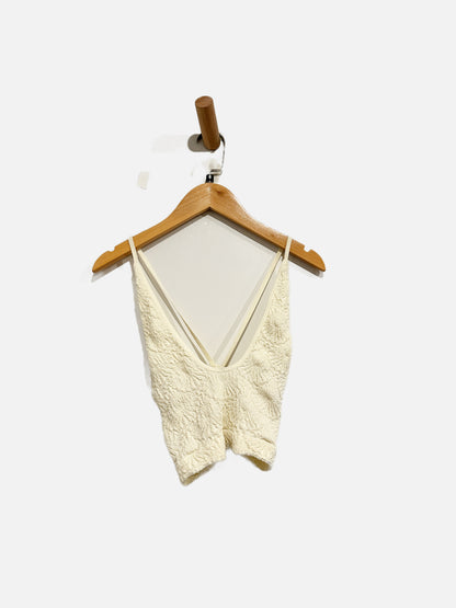 Free People What’s the Scoop Cream Flower Bralette - M/L