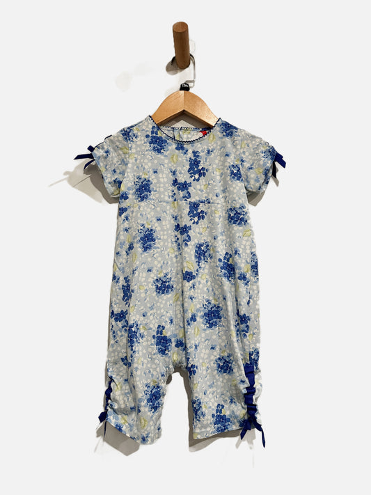 Hanna Andersson Blue Floral Onesie - 80