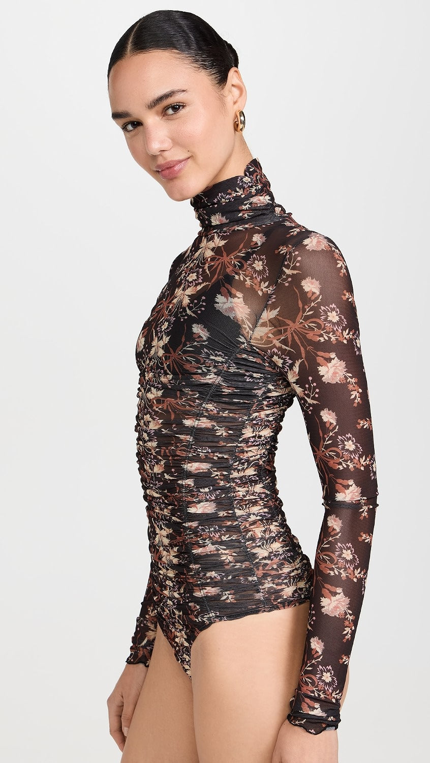 Free People Intimately Under It All Printed Bodysuit - Medium