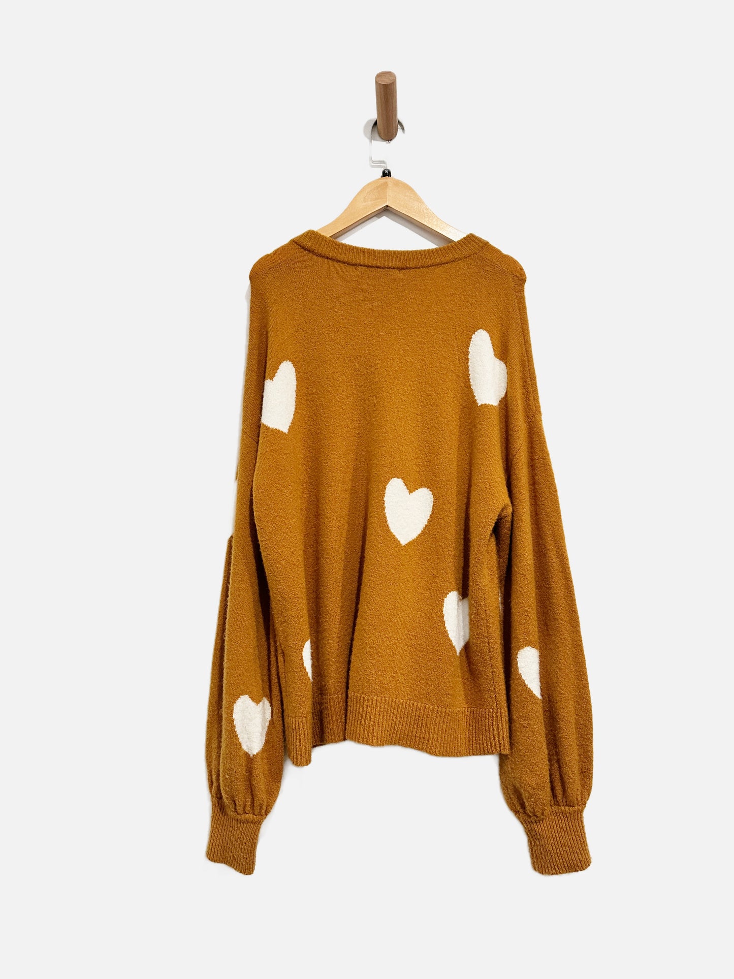Madewell Yellow Heart Sweater - Small