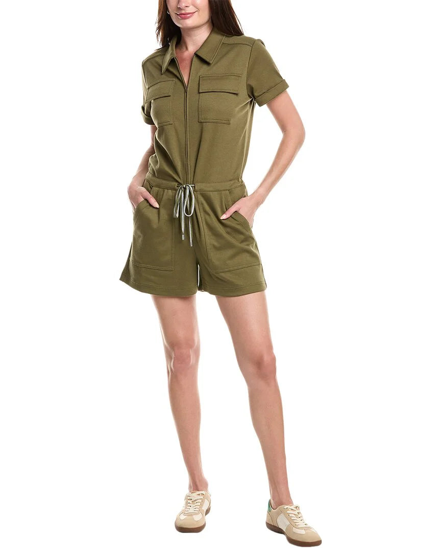 Cabi Squad Romper in Olive Green - Medium