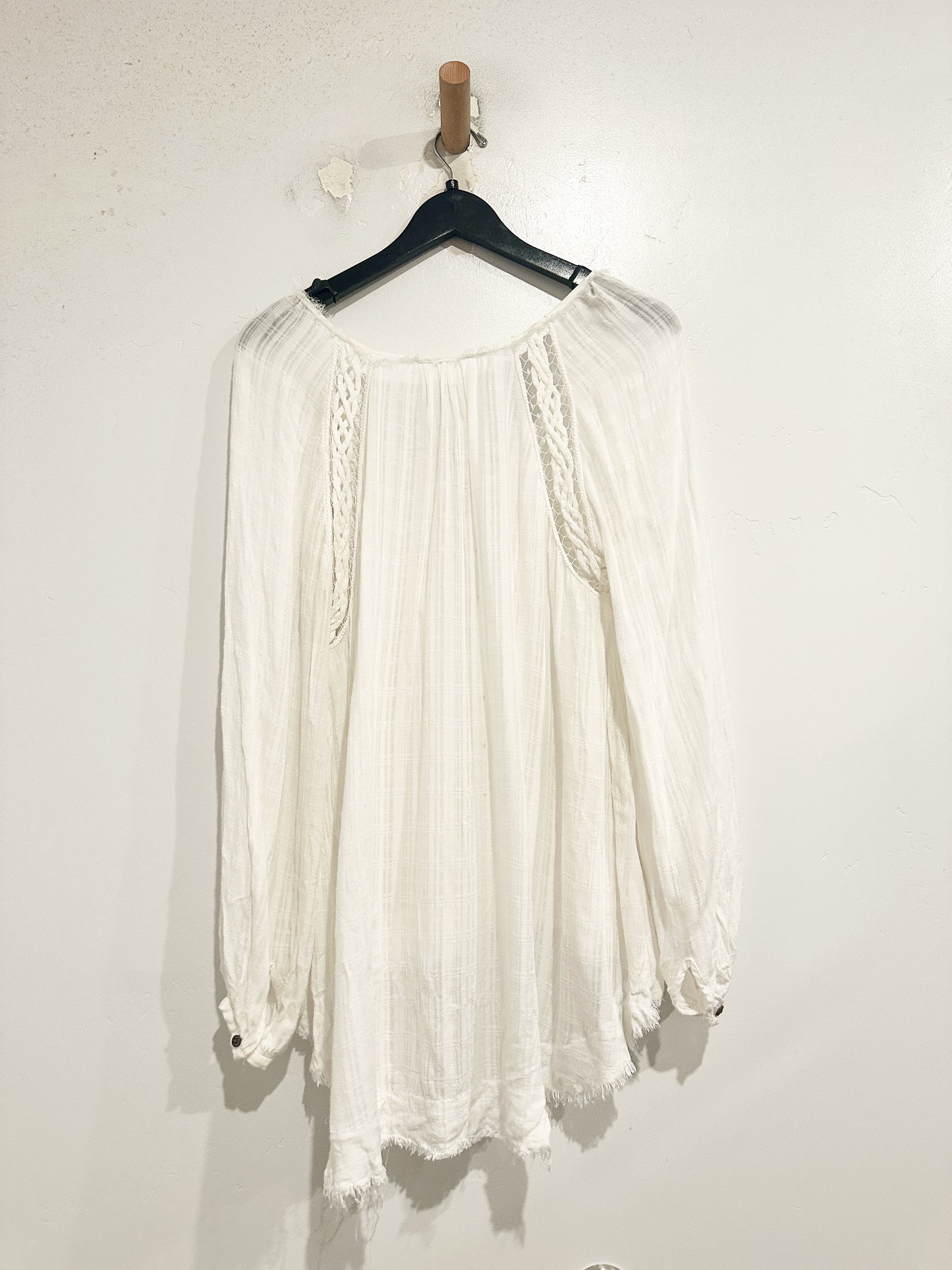 Free People White Lie Top in Ivory - Small