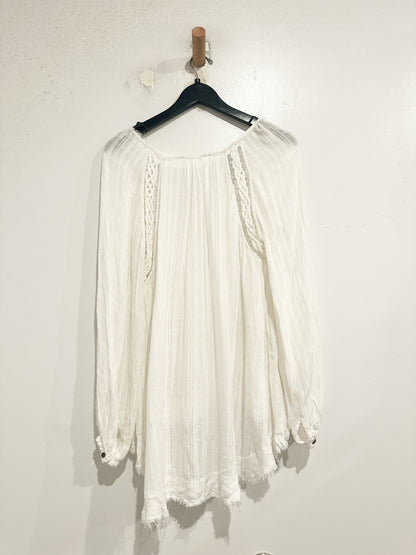 Free People White Lie Top in Ivory - Small