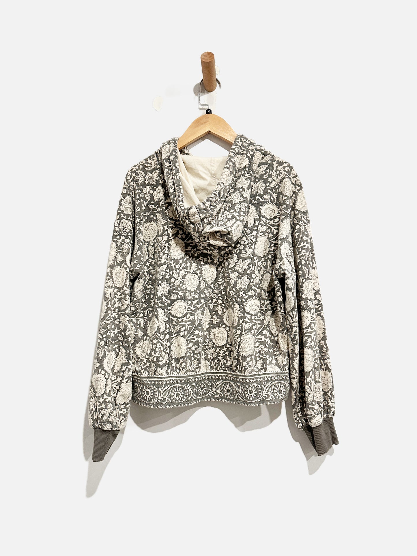 Cleobella Gray Floral Hoodie - XS