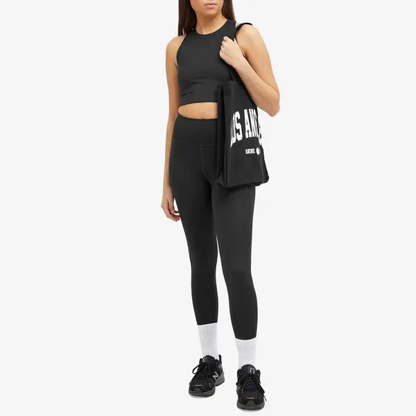 Girlfriend Collective Compressive High Rise 7/8 Leggings in Black - Medium