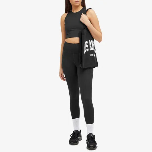Girlfriend Collective Compressive High Rise 7/8 Leggings in Black - Medium