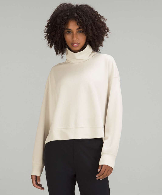 Lululemon Softstreme Turtleneck Pullover in White Opal - 2