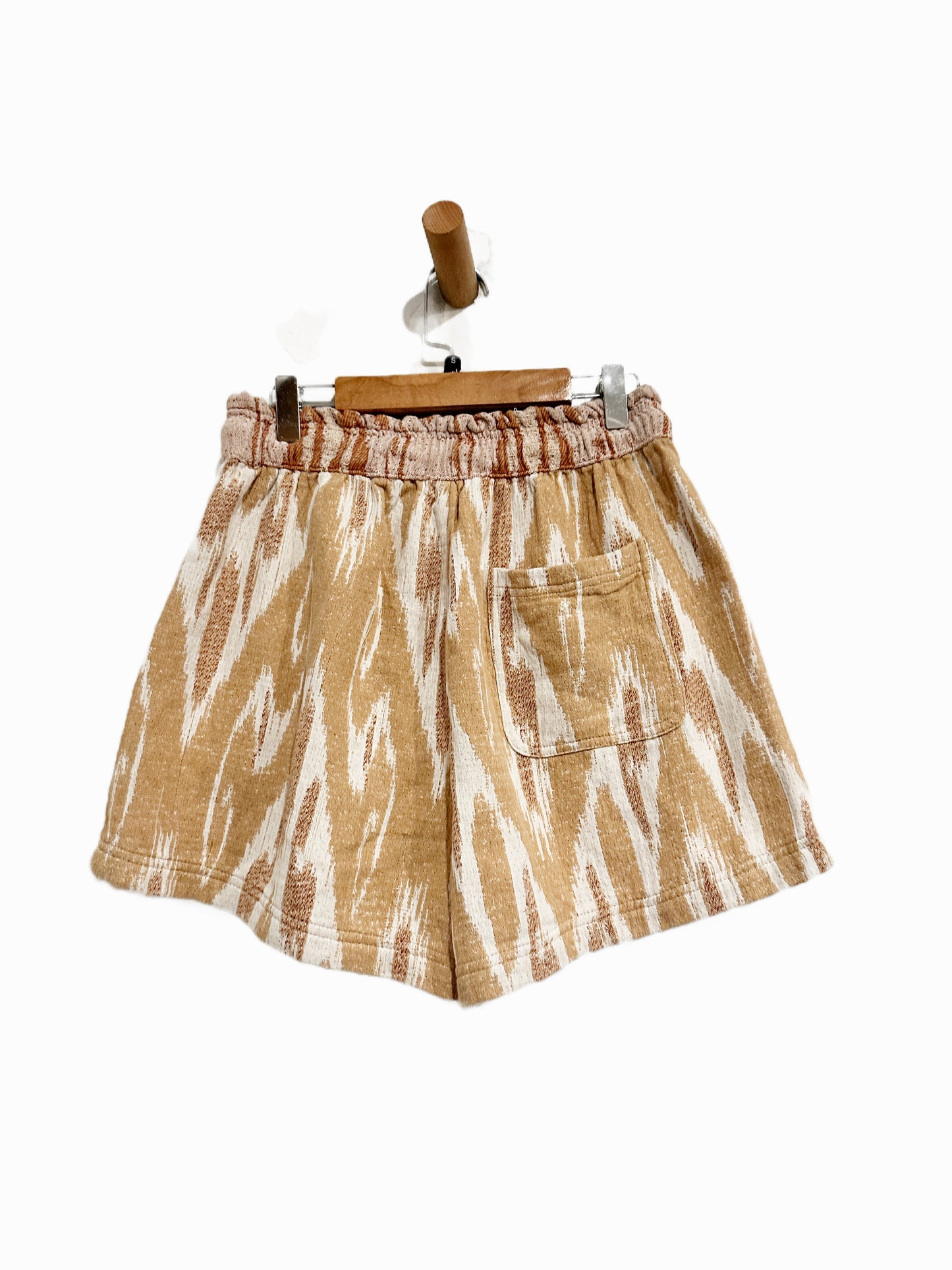Aerie Cream/Brown Printed Shorts - Small