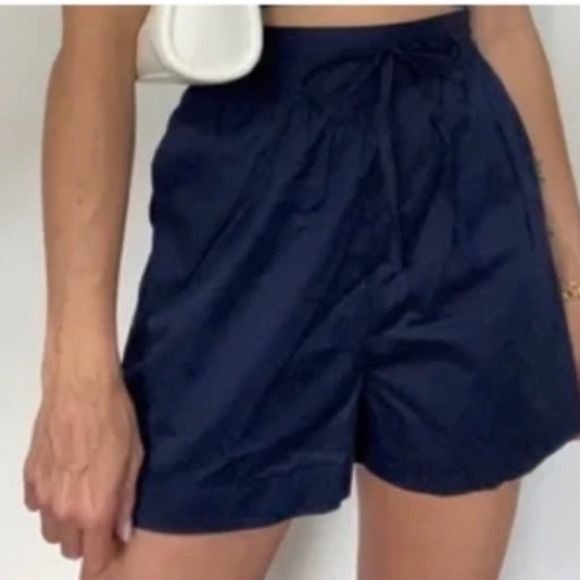 Jason Wu Navy Cotton Shorts Size Large