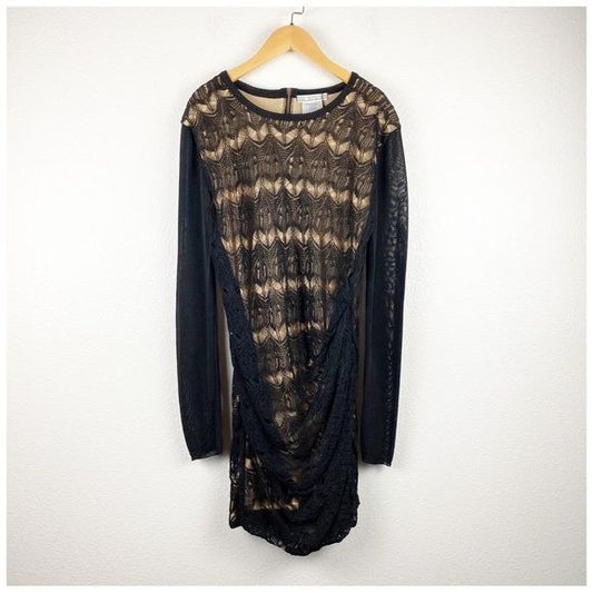 NWT Dagmar Black Crochet LS Dress Size Large