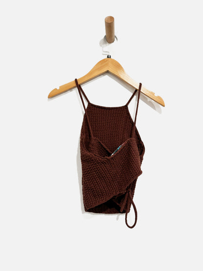 Free People Beach Kinsley Sweater Skirt Set in Rum Raisin - Small