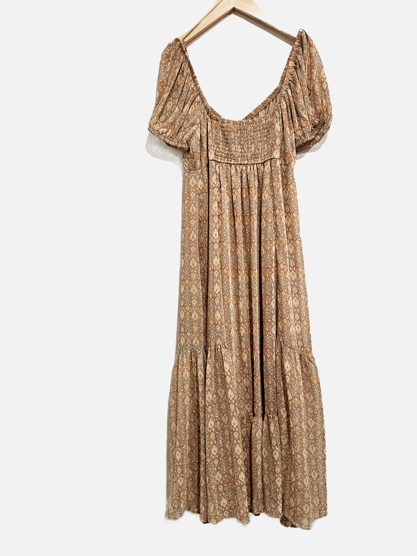 Moon River Pink Printed Maxi Dress - Small