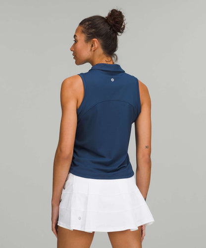 Lululemon Quick-Drying Sleeveless Polo Shirt in Mineral Blue - 6