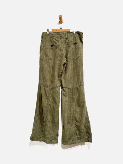 Free People Green Linen Blend Pants - 8