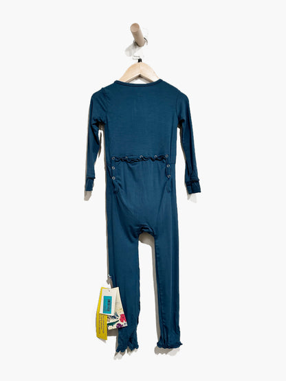 NWT Kickee Pants Kids Blue Ruffle Onesie - 4