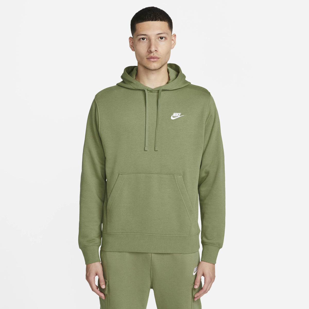 Nike Club Fleece Pullover Hoodie in Alligator/White - XL
