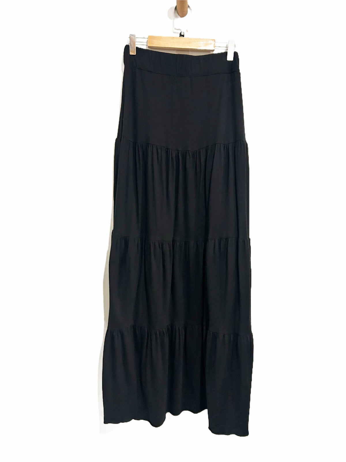 Michael Stars Heavenly Tiered Maxi Skirt in Black - XS