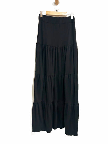Michael Stars Heavenly Tiered Maxi Skirt in Black - XS