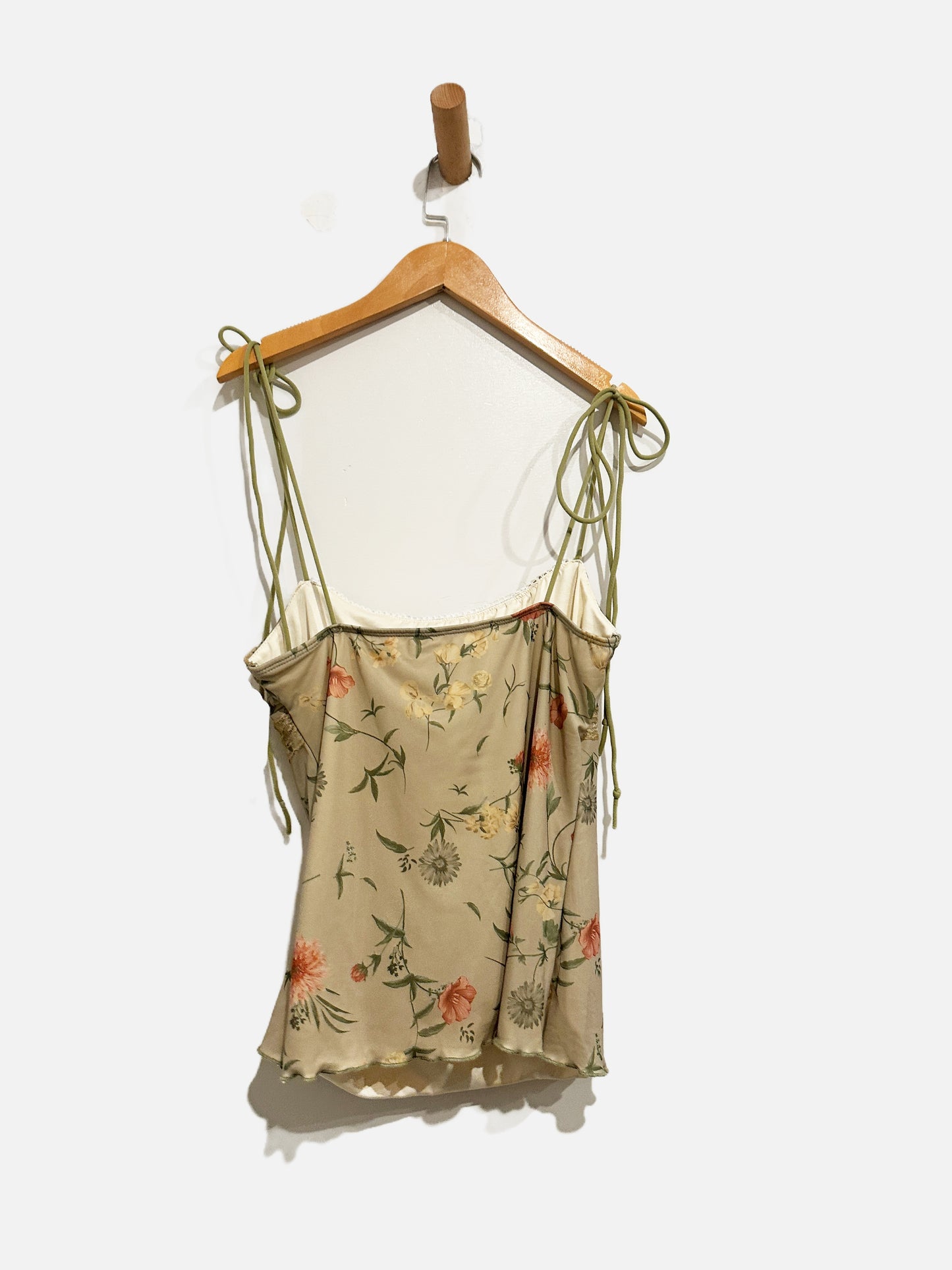 Green Floral Mesh Cami