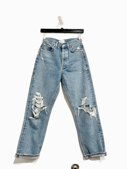 Agolde 90's Mid Rise Loose Fit Jeans in Fall Out - 24