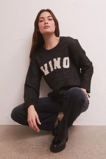 Z Supply Serene Vino Sweater in Heather Black - Large