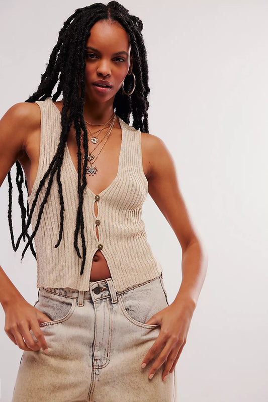 Free People Sea Scape Vest - Medium