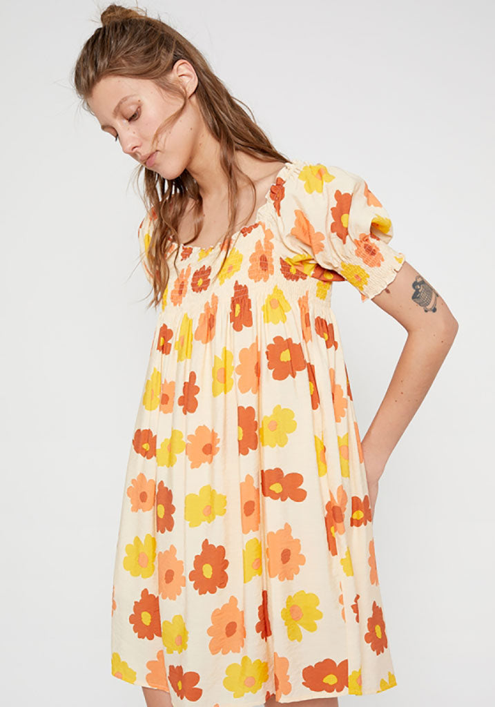 Wild Pony Cream Floral Mini Dress - Medium