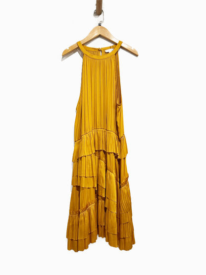 Current Air Yellow Ruffle Mini Dress - Large