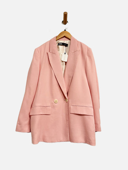 Zara Pink Oversized Blazer - Medium