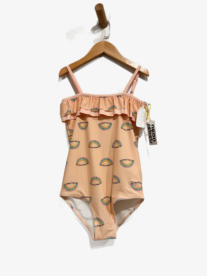 Neon Rebels Pink Rainbow Print One Piece - 10Y