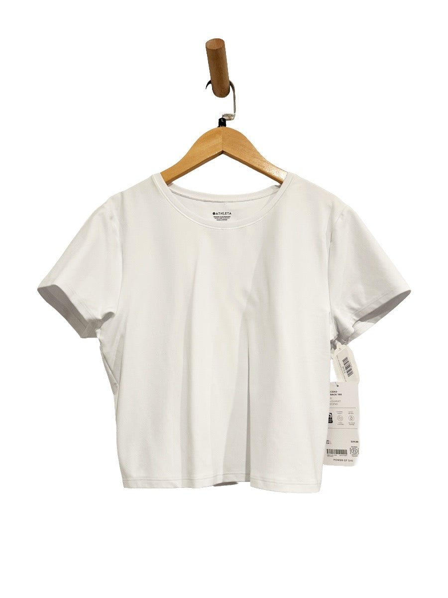 Athleta NWT Transcend Open Back Tee in Bright White - Large