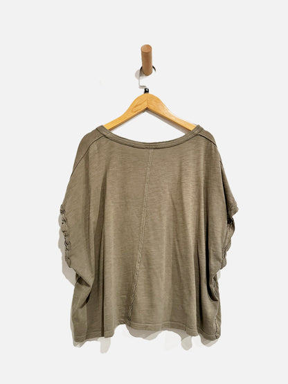 Free People WTF Green SS Top - Medium