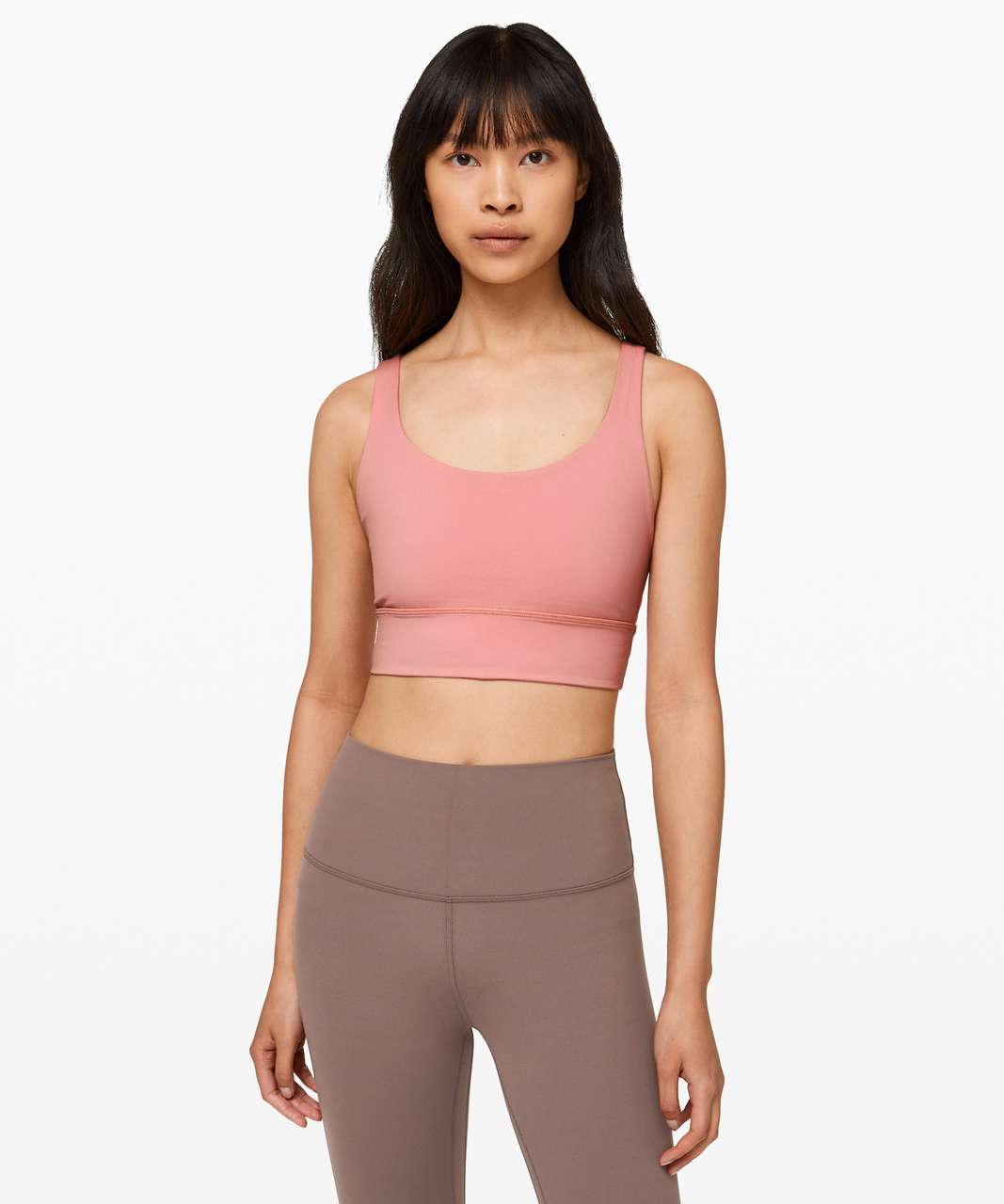 Lululemon Energy Bra Long Line in Peach Pink - 14