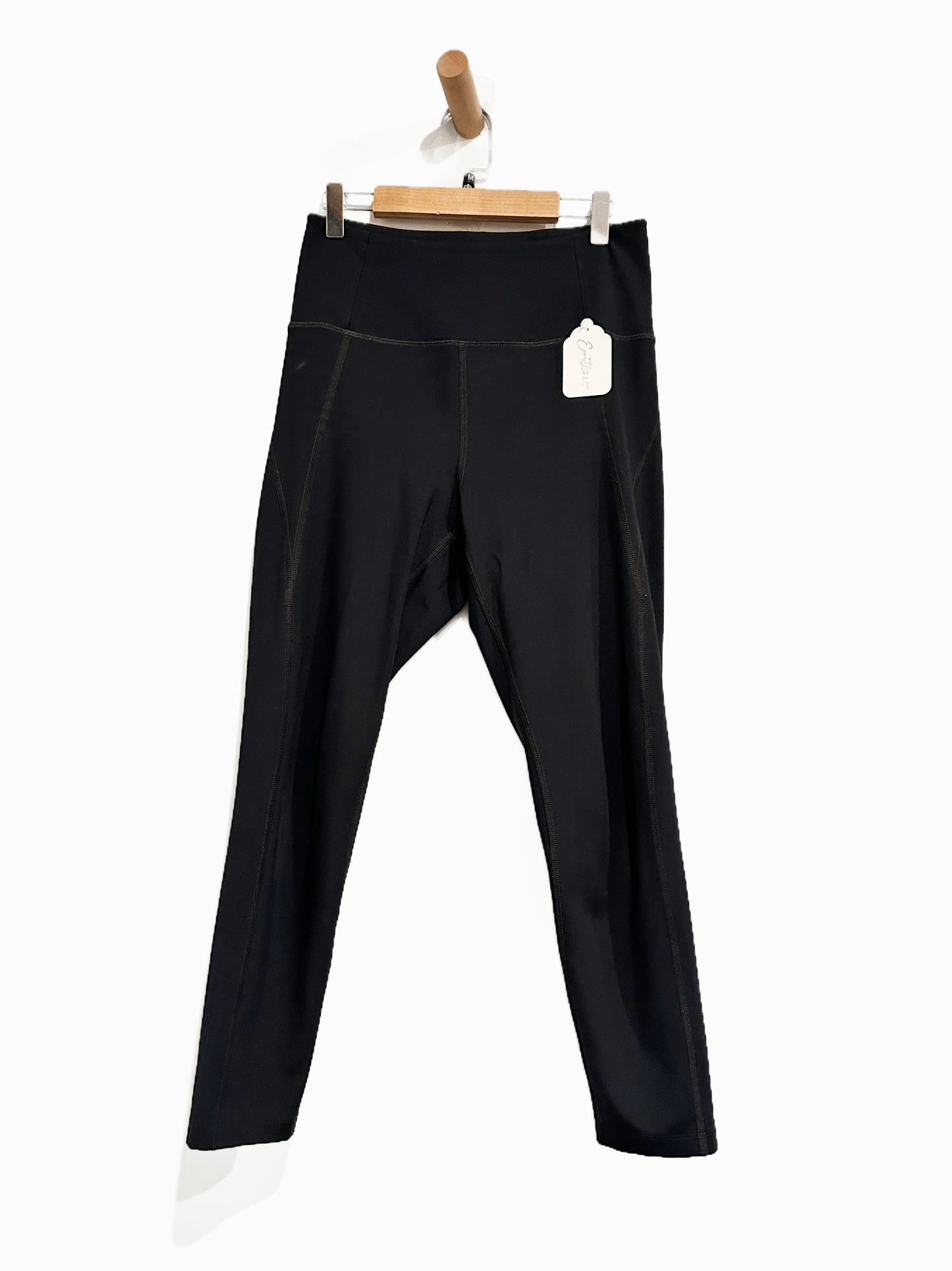 Girlfriend Collective Compressive High Rise 7/8 Leggings in Black - Medium