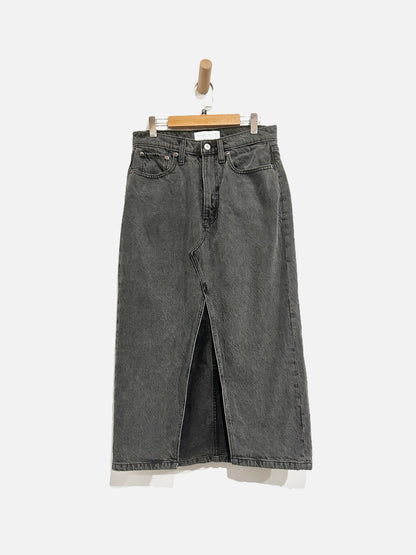 Abercrombie & Fitch Black Denim Midi Skirt - 26