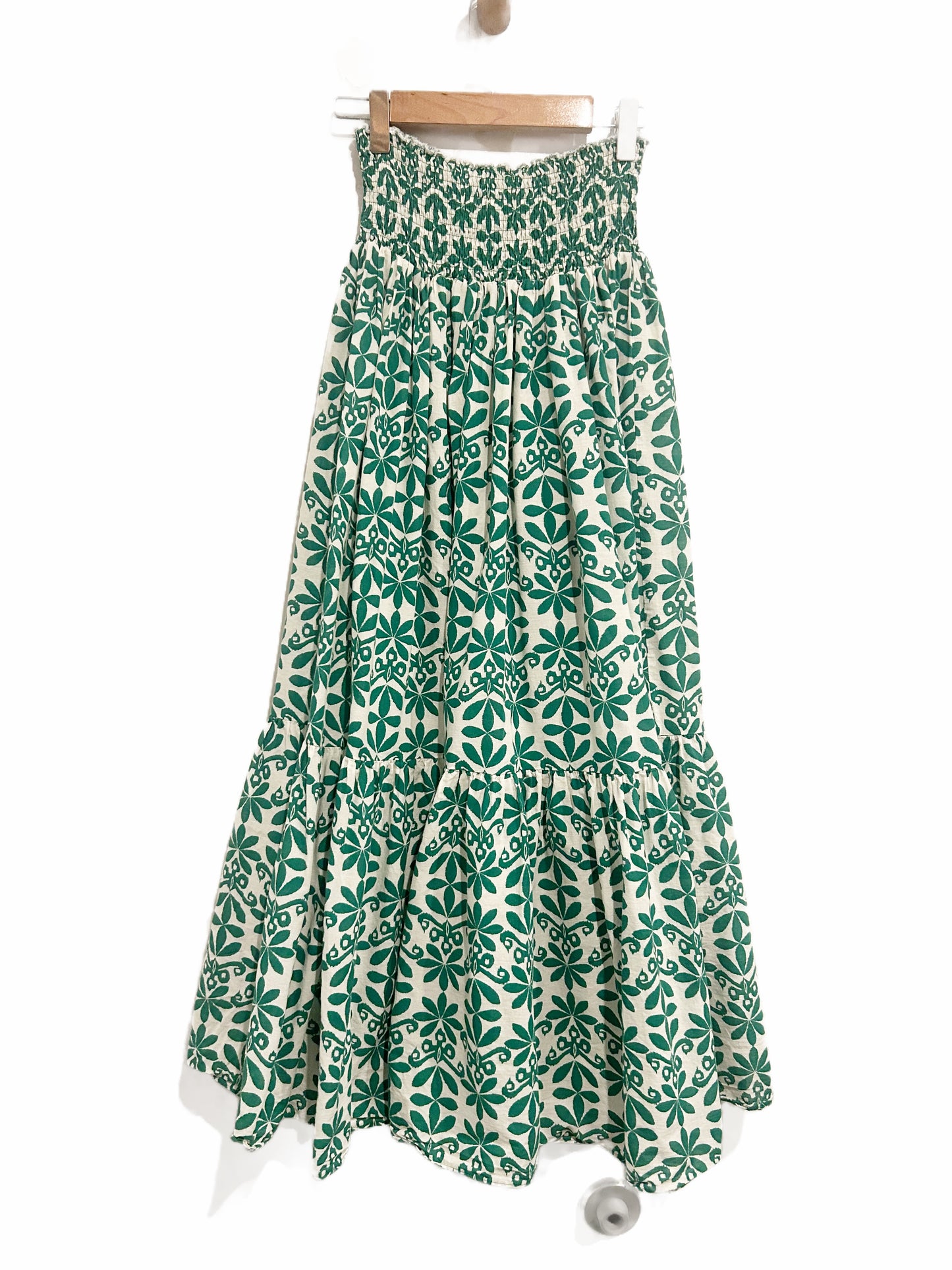 Zara Green Printed Maxi Skirt - XS