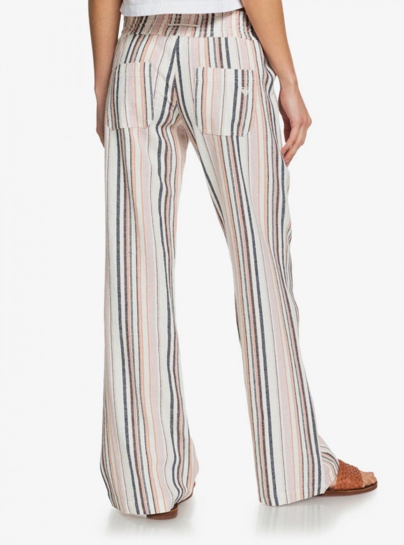 Roxy Oceanside Flare Indigo Stripe Pants - Small