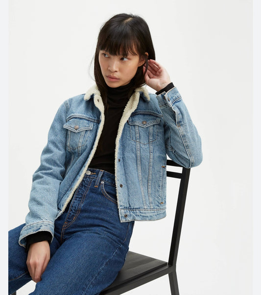 Levi’s Denim Sherpa Jacket - Small
