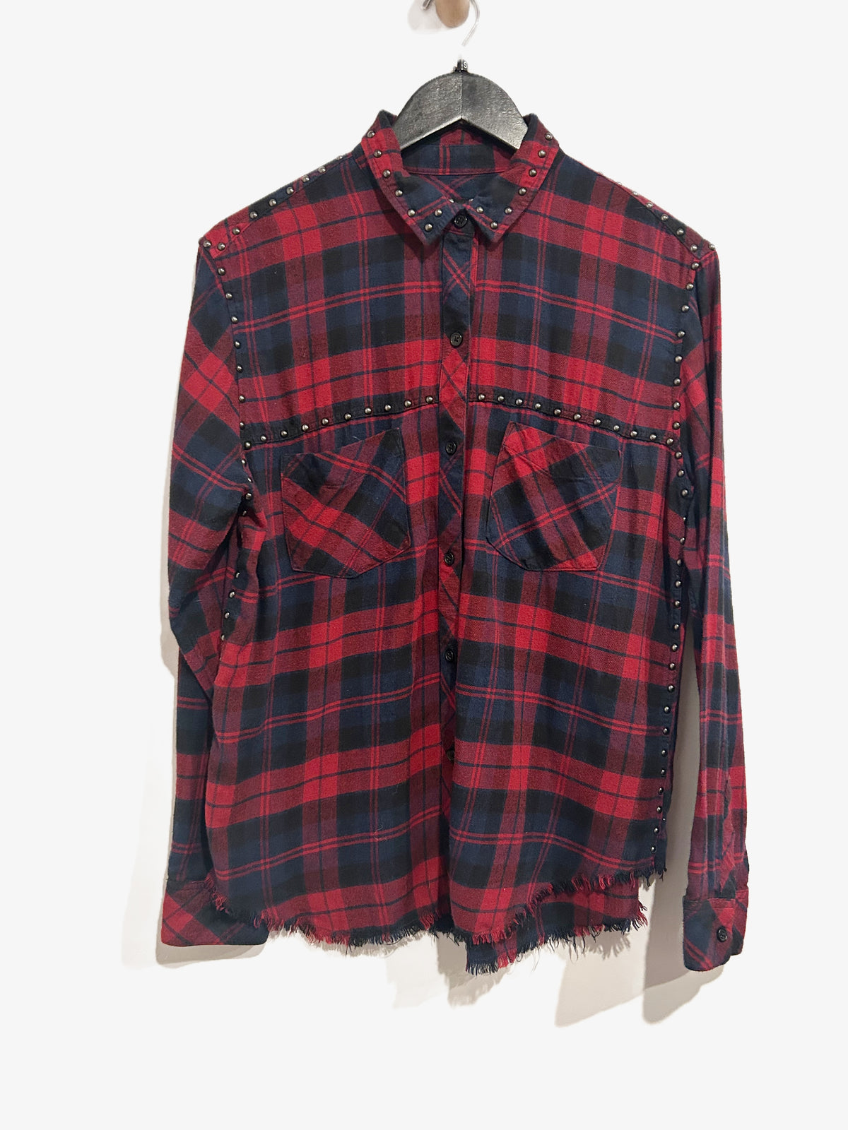 Rails Rex Studded Shirt in Scarlet Navy Coal - Small