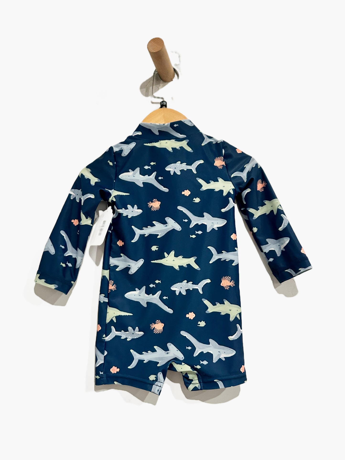 Carter’s Blue Shark Swim Onesie - 12Mo