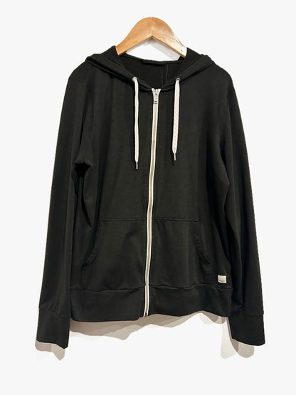 Vuori Halo Performance Hoodie in Heather Black