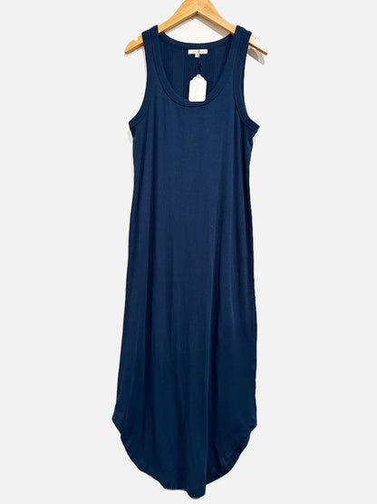 Z Supply Jaslyn Variegated Rib Midi Dress in Midnight Blue - XS