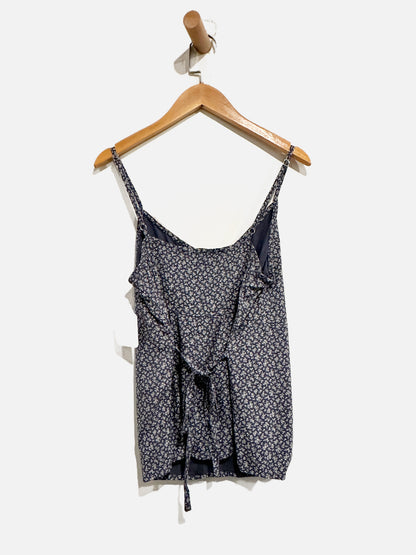 Brandy Melville Blue Floral Tie Back Tank