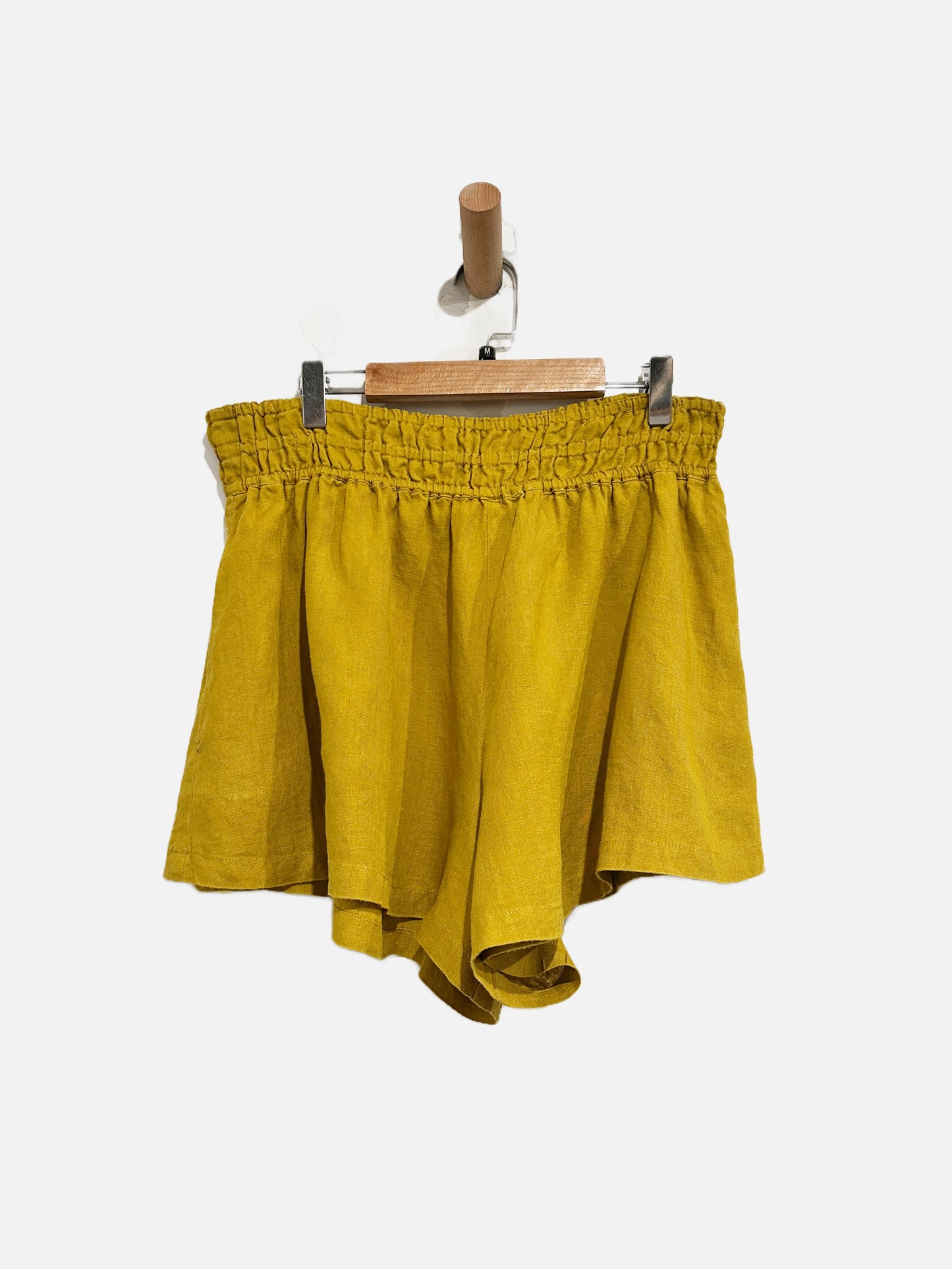Anthropologie Somerset Linen Short in Soft Aged Gold - Medium
